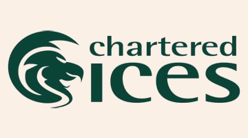 Logo of Charted Ices featuring stylized ice elements and bold typography in a modern design.